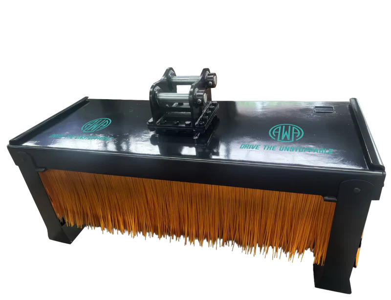 AWA 1500mm Wide Excavator Broom - Hitch Included