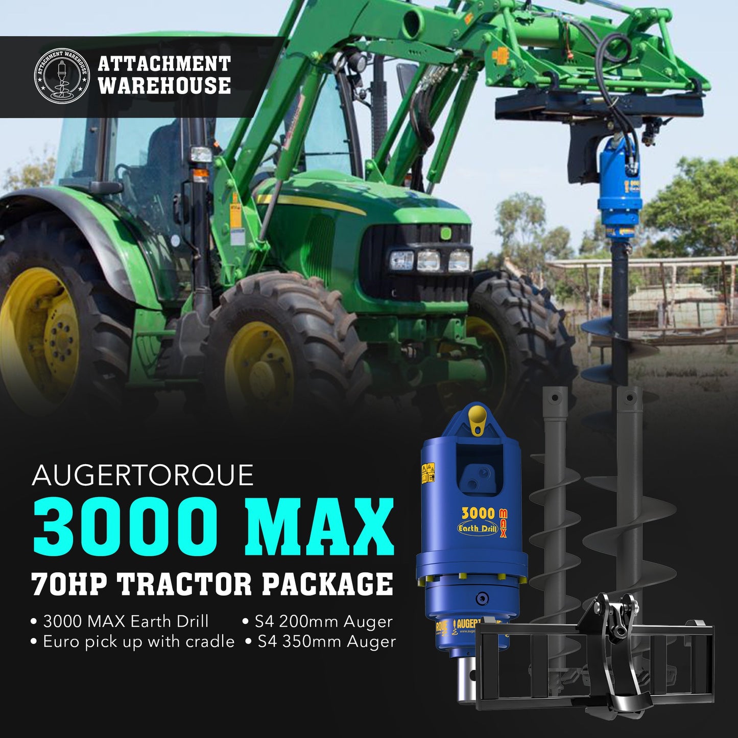 3000 Max - 70HP Tractor Package - Attachment Warehouse