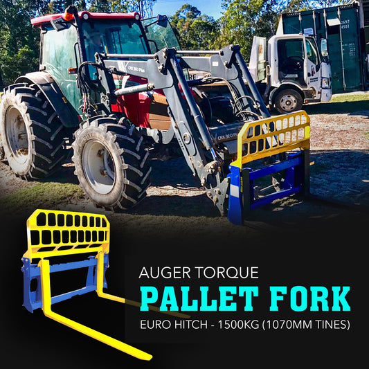 Attachment Warehouse 1500kg Pallet Forks Euro Style Pick-up - Attachment Warehouse
