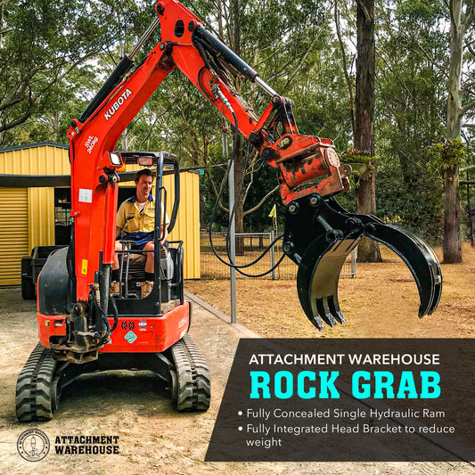 Avoid The Pitfalls Of Buying Inferior Products - Your Guide to Buying A Hydraulic Rock Grab - Attachment Warehouse