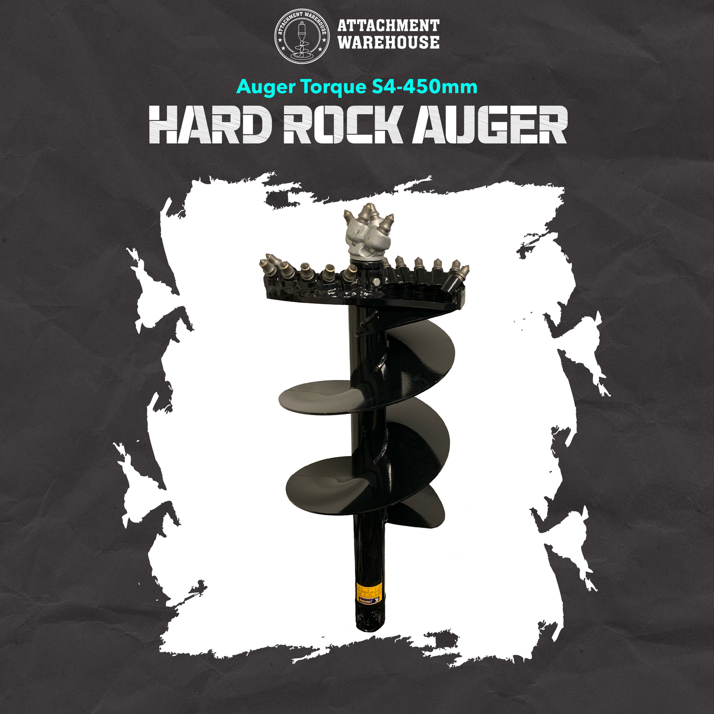 Attachment Warehouse S4 450mm Auger - Hard Rock