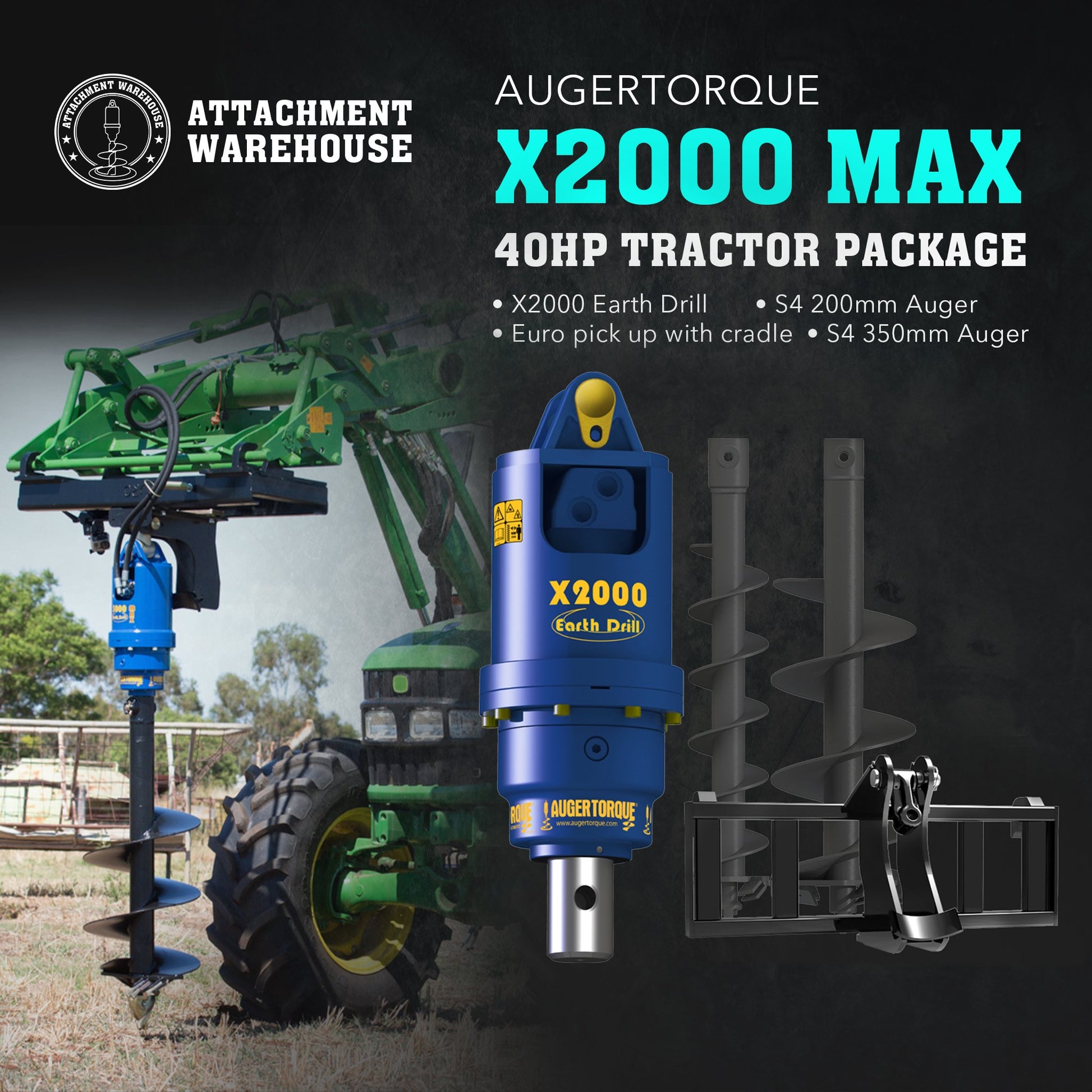 X2000 Max - 40HP Tractor Package - Attachment Warehouse
