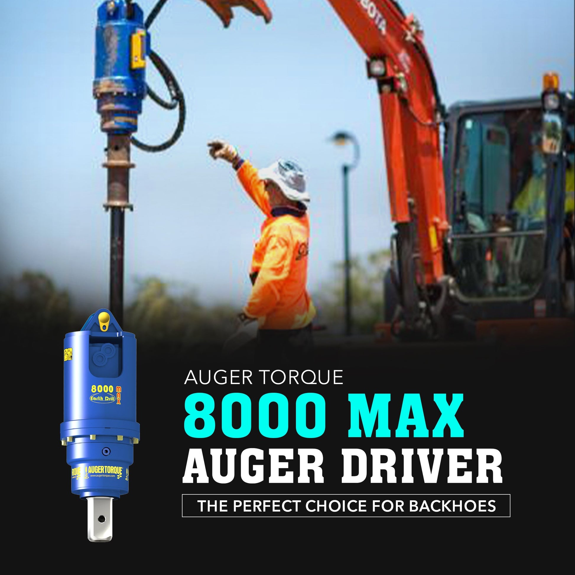 Auger Torque 8000 Max Auger Driver - Attachment Warehouse